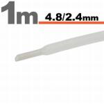  Tub termocontractabil transparent 4.8/2.4 mm, tub izolatie cabluri electrice, contractie la cald, protectie fire, 5 m (GLB_11025T)