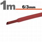  Tub termocontractabil rosu 6 / 3 mm, tub izolatie cabluri, 10 m, protectie si organizare fire electrice (GLB_11022P)