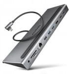 AXAGON HMC-4KX3 Usb 5Gbps hub, 3x Usb-a, 2x Hdmi, Dp, Glan RJ-45, (HMC-4KX3)
