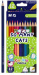 M&G So Many Cats Színes ceruza 12 darabos háromszögletű