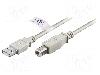 Goobay Cablu USB A mufa, USB B mufa, USB 2.0, lungime 2m, gri, Goobay - 50831