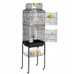 Vevor Acél Madárkalitka 45, 7x35, 5x151CM Kerekes Állvánnyal (ZMSDXNLL18W1DWI2)