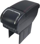 Paradox Since 1992 Cotiera auto universala cu 9 porturi USB, culisanta si rabatabila, cusatura rosie (AD731R)
