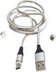 Paradox Since 1992 Cablu USB magnetic 3 in 1 incarcare rapida QC 3A Type C Micro USB iPhone 1m (23-09-gri)