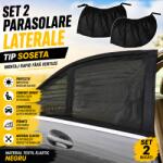 Paradox Since 1992 Set 2 parasolare laterale spate auto elastice tip soseta negre (1129)