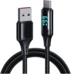 Paradox Since 1992 Cablu USB Type C cu afisaj LED 1m pentru alimentare si transfer date negru (AD 875)