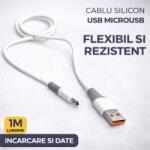 Paradox Since 1992 Cablu USB MicroUSB silicon 1m alimentare si date pentru telefon (AD USB-SG)