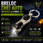 Paradox Since 1992 Breloc chei auto metalic cu busola si lumina LED (4-53)