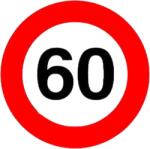 Paradox Since 1992 Sticker limita de viteza 60 km h 14x14 cm auto (ABT-025)