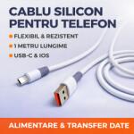Paradox Since 1992 Cablu silicon USB la iOS 1m alimentare si transfer date (AD USB-IOS)