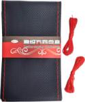 Paradox Since 1992 Husa volan piele ecologica perforata negru cu cusatura rosie cu ac si ata 37-39 cm universala 3-26R (3-26R)