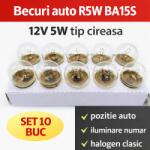 Paradox Since 1992 Becuri auto R5W BA15S 12V 5W tip cireasa set 10 buc pozitie interior numar (20-181)