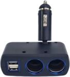 Paradox Since 1992 Adaptor bricheta auto 2 prize 2 USB 120W 12V 24V splitter auto cu LED (2CAI1637)