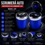 Paradox Since 1992 Scrumiera auto cu iluminare LED universala cu capac pentru masina (AD012B) Scrumiera