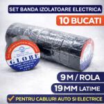 Paradox Since 1992 Banda izolatoare electrica set 10 bucati 9m 19mm pentru cabluri auto (651)