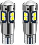 Paradox Since 1992 Becuri LED T10 W5W 10 SMD 3030 cu lupa 12V lumina alba pozitie auto set 2 buc (19-24/1)