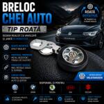 Paradox Since 1992 Breloc chei auto tip roata rotativa cu anvelopa si logo auto metalic (4-54-vw)