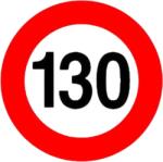 Paradox Since 1992 Sticker limita de viteza 130 km h 14x14 cm auto (ABT-032)