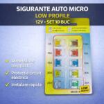 Paradox Since 1992 Set sigurante auto micro low profile 12V 10 buc (AD665)