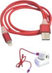 Paradox Since 1992 Cablu incarcare si date USB iPhone Lightning cu LED pentru telefon (19-5-ROSU)