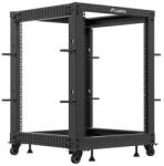 Lanberg Rack deschis 19 15U, 600x600-1100 reglabil, negru (OR01-6115-B) - balutatech