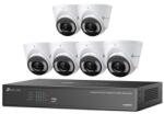 TP-Link KIT TP-LINK VIGI NK8MP-T6425-2T contine: 6x VIGI 4MP Full-Color Turret IPC si 1x 8 Channel PoE+ NVR (VIGI NK8MP-T6425-2T) - balutatech