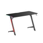 Serioux Birou Gaming Serioux Razor cu LED RGB, Material: MDF si melamina, plastic, otel, Dimensiuni birou 1200x600x750mm, Dimensiuni blat (LxlxA) 1200x600x15mm, Greutate suportata 75kg, Iluminare ambientala L