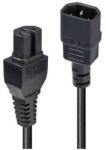 Lindy Cablu alimentare Lindy C14 to C15, lungime 3m, material PVC PBT, negru (LY-30402)