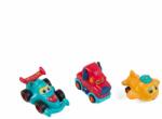 MomKi Set 3 Vehicule Actionate Prin Inertie- Camion Rosu, Masina De Curse Albastra, Avion Galben, Momki (momki899-17er)
