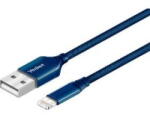 YENKEE YCU 611 BE Cablu de date și încărcare USB-A la Lightning, MFi, textil împletit, conectori metalici, 1 m (YCU 611 BE) - vexio