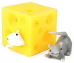Toi-Toys Jucarie antistres Cascaval cu 2 soriceii elastici, 5 cm Toi-Toys TT35098A (TT35098A_Initiala)