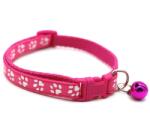  Zgarda ajustabila cu clopotel pentru caini si pisici, 18-32cm, Fucsia (OEM)