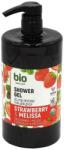 Bio Gel de Dus cu Pompa, Bio Naturell, Strawberry si Melissa, 946 ml