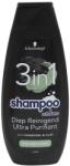 Schwarzkopf Sampon 3 in 1, Schauma, 400 ml, for Men, Deep Cleansing Charcoal
