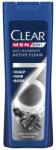 CLEAR Sampon, Clear, 360 ml Men Active Clean Charcoal