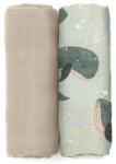 Petite&Mars Misty Whale Song 120 × 120 cm, 2 db