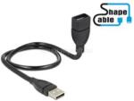 Delock kábel USB 2.0 A apa > A anya ShapeCable 0, 5 m (DL83499) (DL83499)