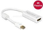 Delock 62614 mini Displayport 1.2 dugó > HDMI hüvely 4K passzív fehér adapter (DL62614) (DL62614)