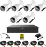 Uniview Sistem supraveghere video 6 camere exterior 2MP, 1080P full hd IR 20m, XVR 8 canale, accesorii full, live internet (201901014803)