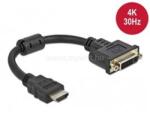 Delock Átalakító HDMI-A male to DVI 24+5 female 4K 30Hz, 20cm (DL65206) (DL65206)