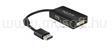 Delock Átalakító Displayport 1.1 male > VGA / HDMI / DVI female passzív fekete (DL62656) (DL62656)