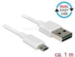 Delock Kábel, EASY-USB 2.0-s A-típusú csatlakozódugó > EASY-USB 2.0-s Micro-B típusú csatlakozódugó, (DL84807) (DL84807)