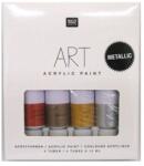 Rico Design Set de vopsele acrilice RI Metalice 4x12 ml