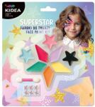 KIDEA Vopsele faciale SUPERSTAR - 8 culori + aplicator (set)