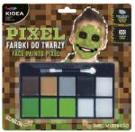 KIDEA Vopsele faciale PIXEL - vopsele fosforescente + pensulă (set)
