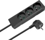 Rebel Cablu prelungitor 3 prize 2 m tip francez, fără întrerupător (3x1, 5 mm) Rebel, negru (L-URZ3198-2-B)