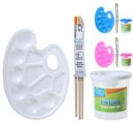 JUNIOR-ST Set de pictură pentru artiști - paletă, recipient, 3x pensule (mix de culori / preț 1 set)