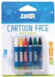JUNIOR-ST Vopsele faciale cu desene animate - set de 6 bucăți (blister)