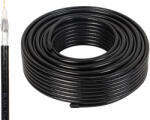 BLOW Cablu coaxial RG6U CU 1, 02, ecranare 96x, gelat, negru (73-620-)