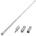  Teleszkópos DAB/FM rádióantenna, 75 cm, F csatlakozóval és 3 adapterrel 21-087- (21-087)